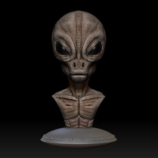 alien bust personalized 3d print model - Mito3D