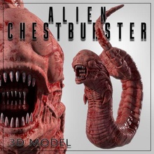 alien chestburster 3d print model - Mito3D