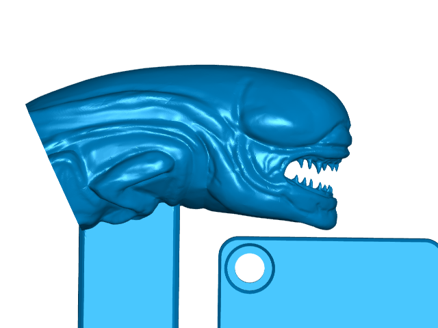 alien chestburster mailbox flag mount binary indicator aliens decor 3D print model - Mito3D