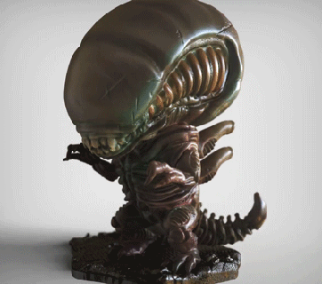 extraterrestre chibi versión monstruo figurine monsterverse película lindo diorama caricatura 3d print model - Mito3D