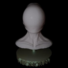 alien pacto neomorph busto versión actualizada art xenomorph escultura la topología dinámica en licuadora blender 3d 3d print model - Mito3D