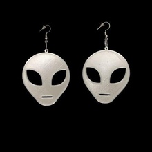 alien earrings jewelry key ring alternative aliens 3d print model - Mito3D