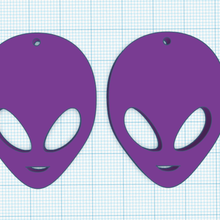 alien-Ohrringe verschiedene angemeldet alien 3d print model - Mito3D