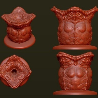 alien egg wacom pen holder closed aliens movie sculptures busts art 3d print model - Mito3D