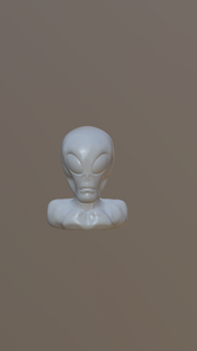 Außerirdischer Gesicht 3d print model - Mito3D