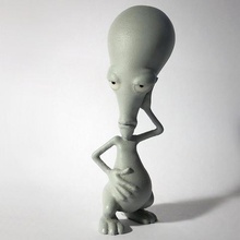 alien figurine roger art 3d print model - Mito3D