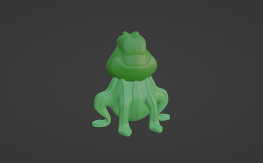 alien frog statue animal frog animal alien art toy  3d print model - Mito3D