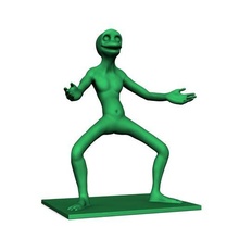 alieno verde alieno dama tu piccola 2 pose alieno alieno verde verde piccola figura fallimento 3d print model - Mito3D
