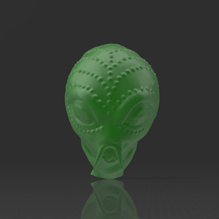 extraterrestre cabeza OVNI espacio 3d print model - Mito3D