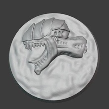 alien head base game warhammer miniatures tyranids tabletop games toys 3d print model - Mito3D