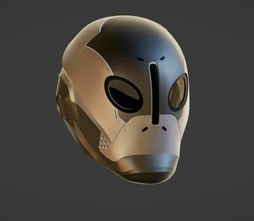 alien helmet 3d print model - Mito3D