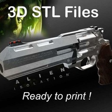extraterrestre aislamiento revólver artilugio nostromo vídeo juego ripley pistola 357 3d print model - Mito3D