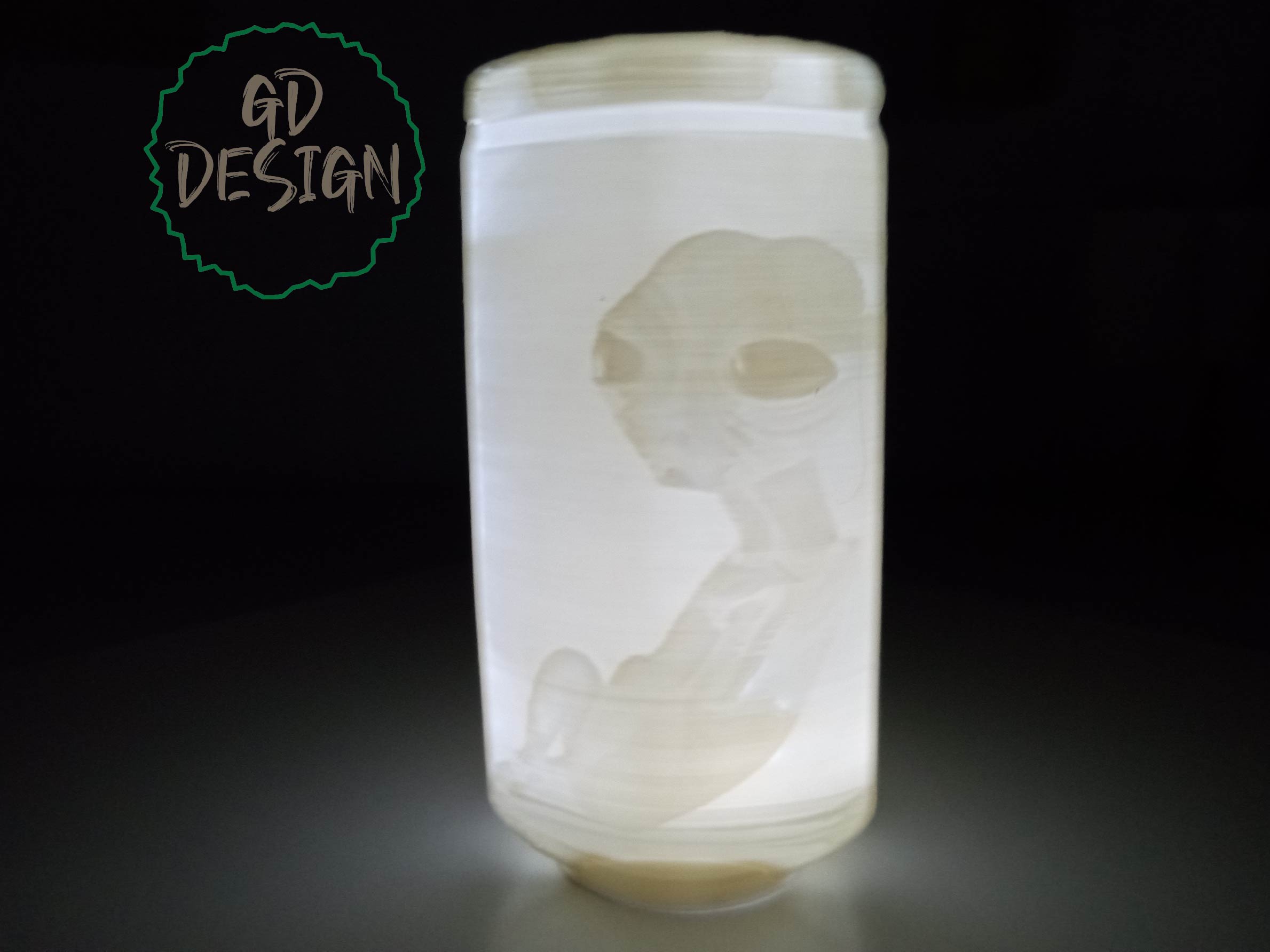 extraterrestre pot lumière bougie chauffe plat cor 3D print model - Mito3D