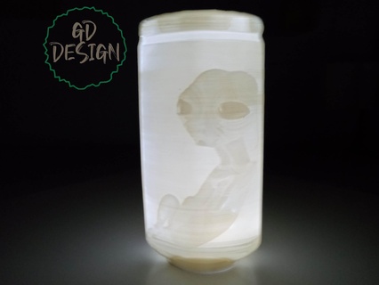 alieno vaso luce tealight cor 3d print model - Mito3D