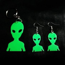 alien keychain pendants jewelry 3d print model - Mito3D