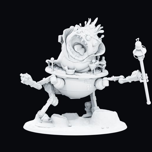 extraterrestre Roi statue art figure sci personnage 3D print model - Mito3D