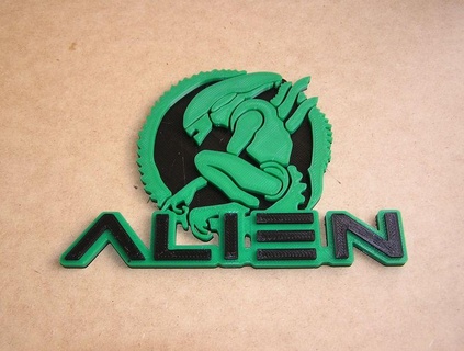 alien last passenger poster sign logo science fiction monster movie 3d print model - Mito3D