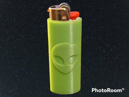 alien lighter case sleave bic 420 3d print model - Mito3D