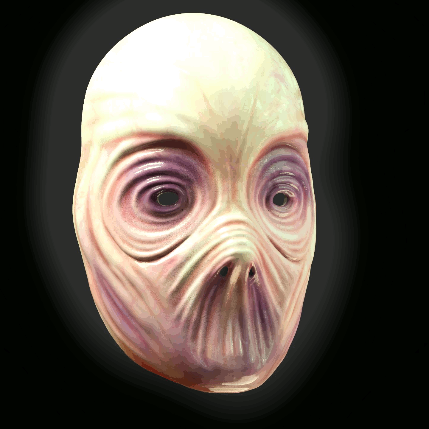 alieno maschera orrore Halloween mostro marziano terrore 3D print model - Mito3D