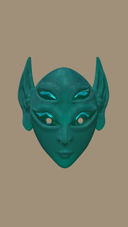alieno maschera occhi verde extraterrestre invasione 3d print model - Mito3D