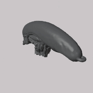 alieno film testa portachiavi pendente orecchino 3d print model - Mito3D