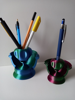 Außerirdischer Stift Halter Unterstützung Schreiben Tabelle verschiedene Neu modern komisch Kunst Mitte Finger Schrei Kopf Büro 3d print model - Mito3D