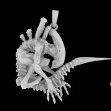 alien pendentif stl pendat 3d print model - Mito3D