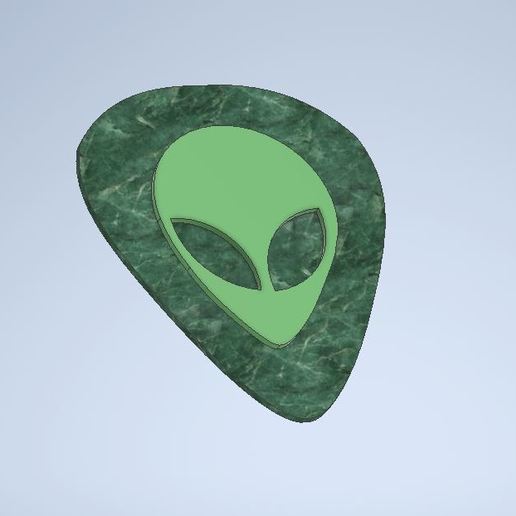 alien médiator outil de la musique plectre guitare 3D print model - Mito3D