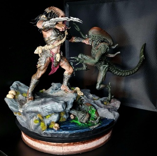 alien predator statue Art avp sci-fi vs 3d print model - Mito3D