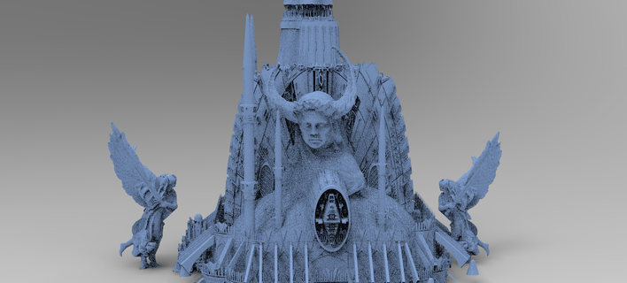 Außerirdischer Prometheus Tempel 5 sci fi Turm Architektur Wolkenkratzer Kit scifi Stadt Strukturen architektonisch Kunst Deko 1 Außen historisch 3d print model - Mito3D