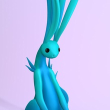 alien conejo varios animal el extranjero de la licitación ornamento carácter 3d print model - Mito3D