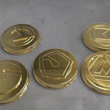 alien rangers power coins 3d print model game gogopower sword mighty morphin time retro vintage rounds movies prop cosplay cosplayers 3d print model - Mito3D