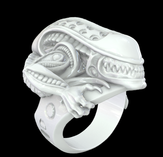 alien ring alien ring ring  3d print model - Mito3D