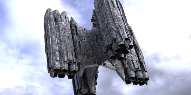 estrangeiro satélite 10 pequeno tatooine Guerra Estrelas espaço navio montanha pedras ruína sci fi 3d print model - Mito3D