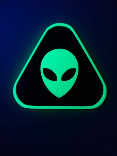 alieno cartello rapimento ufo uap 3d stampato freddo colori 3d print model - Mito3D