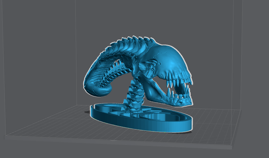alien skull halloween 3d print model - Mito3D