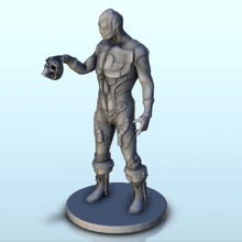 extraterrestre soldado ligero armadura cráneo 6 sci fi science fiction 40k 30k 3d print model - Mito3D