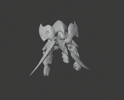 alien space bugs - bodyguard bug 28mm miniature tabletop wargame biomass hive mind swarm sci-fi tyrant guard organism crushing claws 3d print model - Mito3D