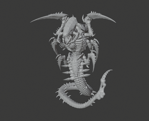 alien space bugs - tryhard bug 28mm miniature tabletop wargame game biomass hive mind swarm sci-fi monster 3d print model - Mito3D