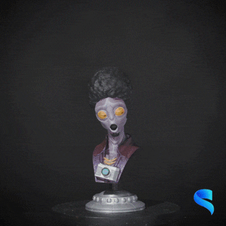 alien tourist bust 2 - paul home decor ufo 3D print model - Mito3D