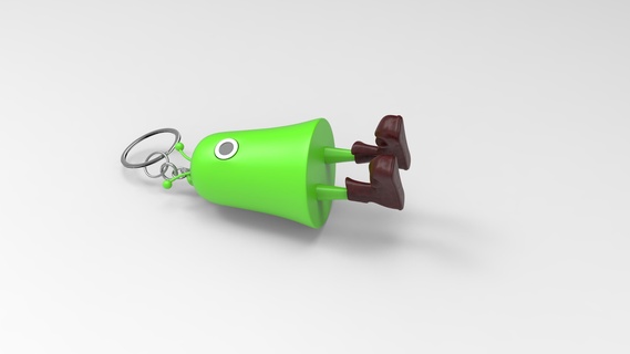 yabancı oyuncak anahtarlık 3d Yazdır model karakter gösteri parçası benzersiz anahtar Zincir 3d print model - Mito3D