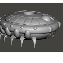 extraterrestre buque fantas Arte 3d print model - Mito3D