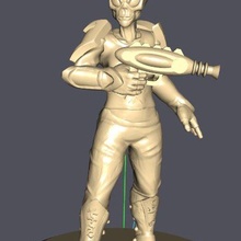 Außerirdischer Krieger Spiel Zahl Miniatur 3d print model - Mito3D