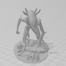 alien xenomorph base 3d print model - Mito3D