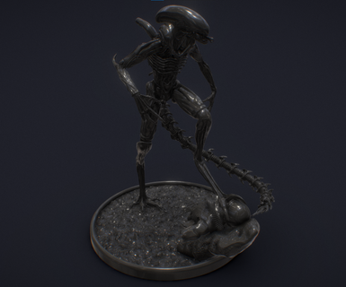 alien xenomorph fanart Art sify film predator 3d obj stl 3d print model - Mito3D