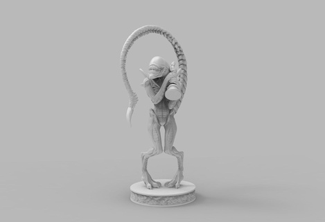 alieno xenomorfo vince oscar stampa diorama alieni misura navicella spaziale spazio futuro 3d print model - Mito3D