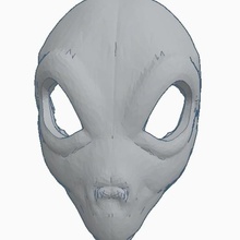 alienmask1 varios extraterrestre platillo volador ovni el área 51 area51 la pesadilla et extranjero cosplay traje de cara juguete máscara 3d print model - Mito3D