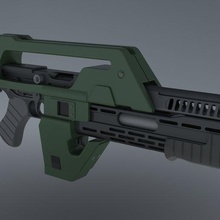 extraterrestres m41a legumbres rifle extraterrestre Thompson 3d print model - Mito3D
