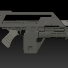 aliens pulse rifle game alien 3d print model - Mito3D