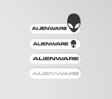 alienware logo dell gaming gamers gamingroom laptop brand 3d print model - Mito3D